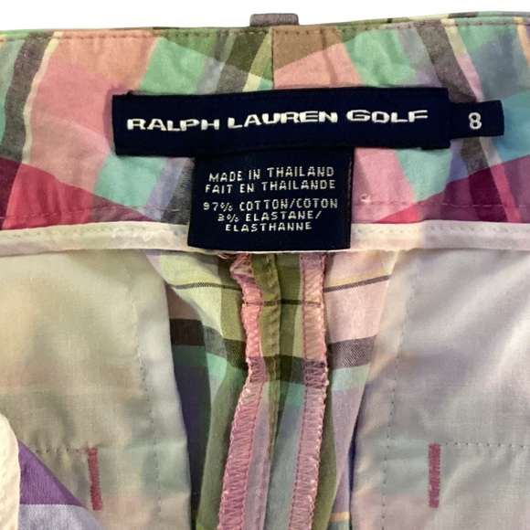 Ralph Lauren‎ Pink and Green Bermuda Golf Shorts Size 8 - Picture 4 of 5